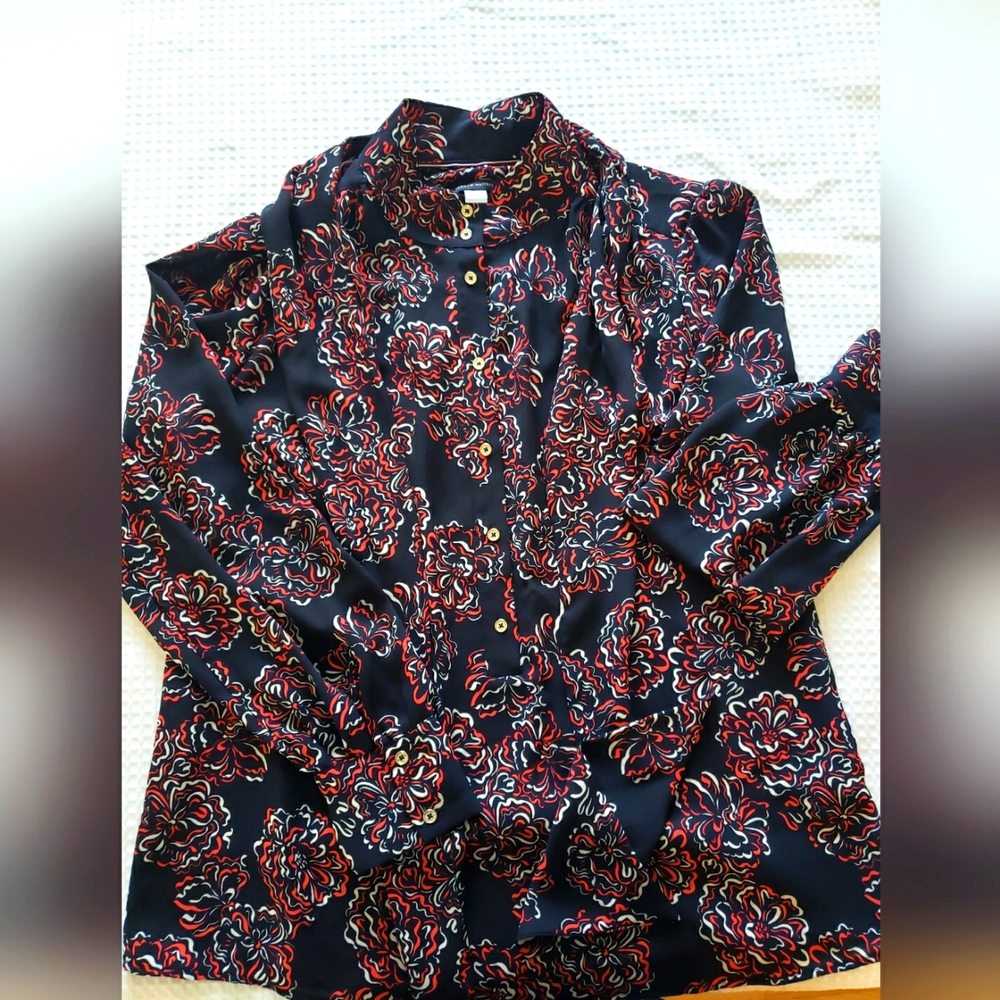 Tommy Hilfiger Tie Neck Blouse
